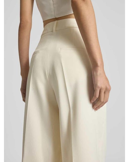 S.oliver White Regular Fit Bundfaltenhose mit weitem Bein