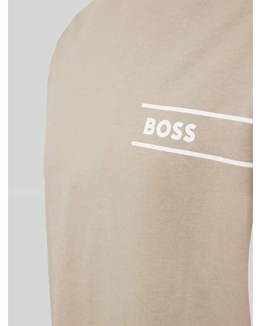 Boss T-Shirt mit Rundhalsausschnitt in Natural für Herren