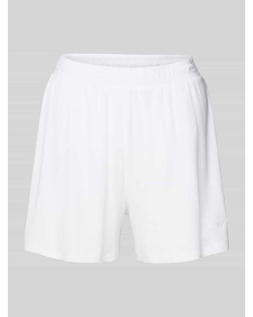 Guess White Relaxed Fit Pyjama-Shorts mit Label-Stitching Modell 'LIA'