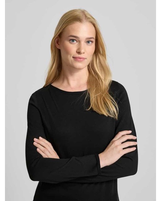 S.oliver Black Regular Fit Strickpullover aus Baumwoll-Viskose-Mix