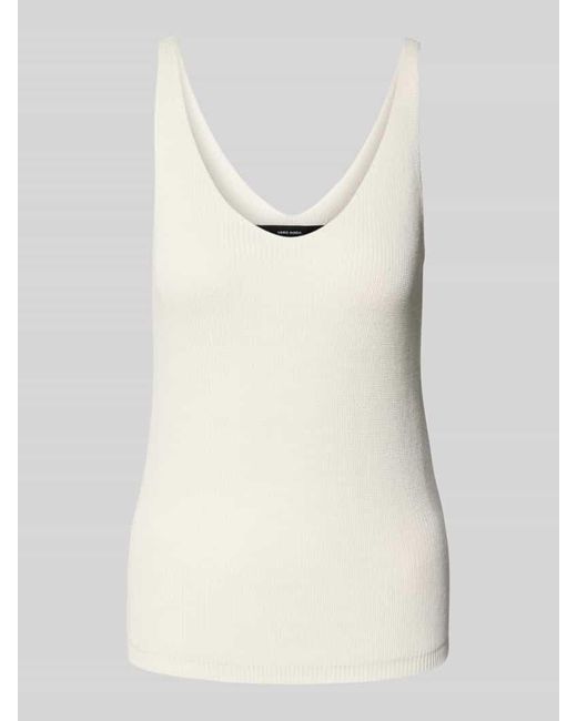 Vero Moda Natural Regular Fit Tank Top in Strickoptik Modell 'NEWLEX'