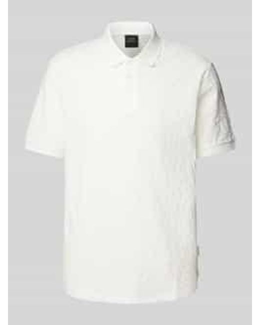 ARMANI EXCHANGE Regular Fit Poloshirt Met Structuurmotief in het White voor heren