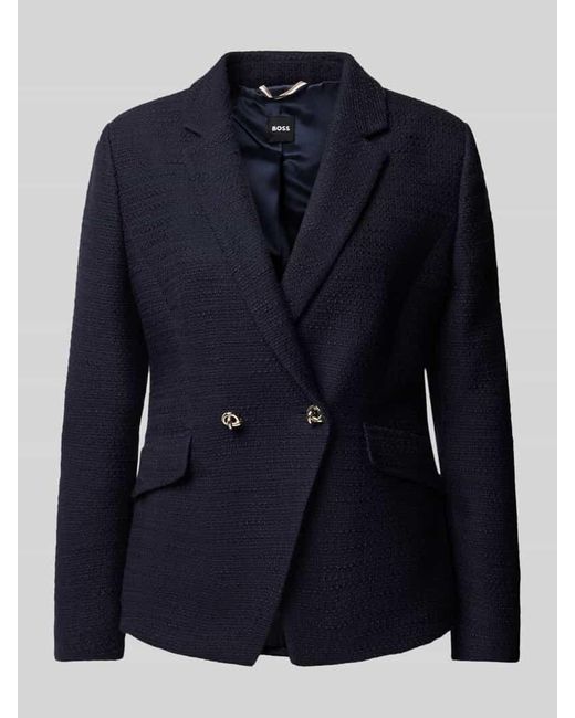 Boss Blue Blazer Mit Strukturmuster Modell 'Jatawa2'