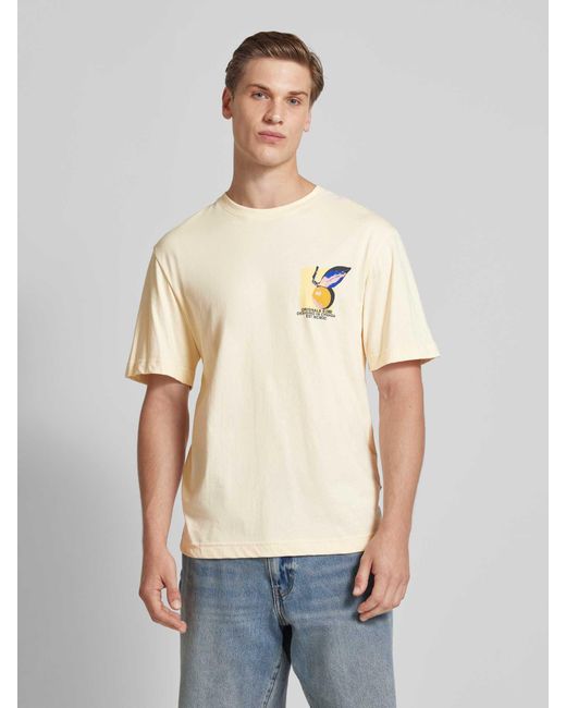 Jack & Jones T-Shirt mit Motiv-Print Modell 'TAMPA' in Natural für Herren