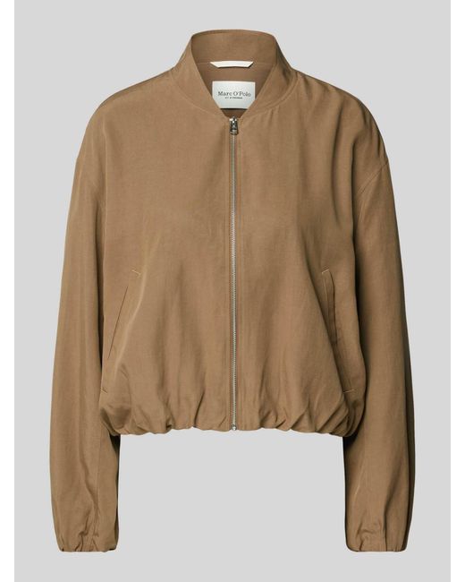 Marc O' Polo Regular Fit Blouson Van Een Mix Van Lyocell En Linnen in het Natural