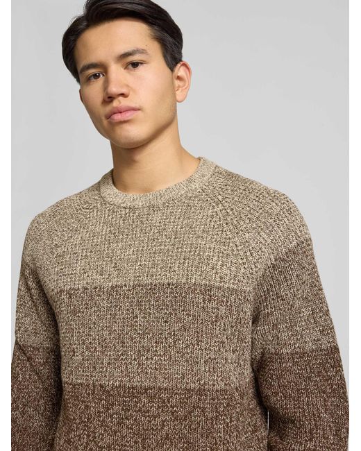 Only & Sons Relaxed Fit Gebreide Pullover Van Puur Katoen, Model 'Birk' in het Brown voor heren
