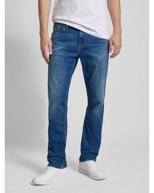 Tommy Hilfiger Regular Fit Jeans mit Label-Stitching Modell 'RYAN' in Blue für Herren
