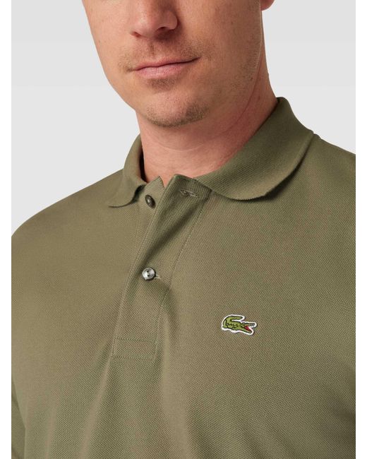 Lacoste Classic Fit Poloshirt Met Labeldetail in het Green voor heren