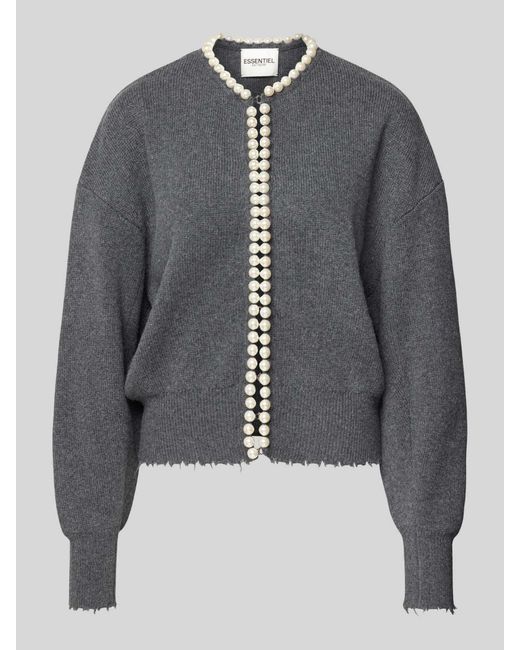 Essentiel Antwerp Comfort Fit Gebreid Jack Van Wolmix Met Kasjmier, Model 'Ideas' in het Gray