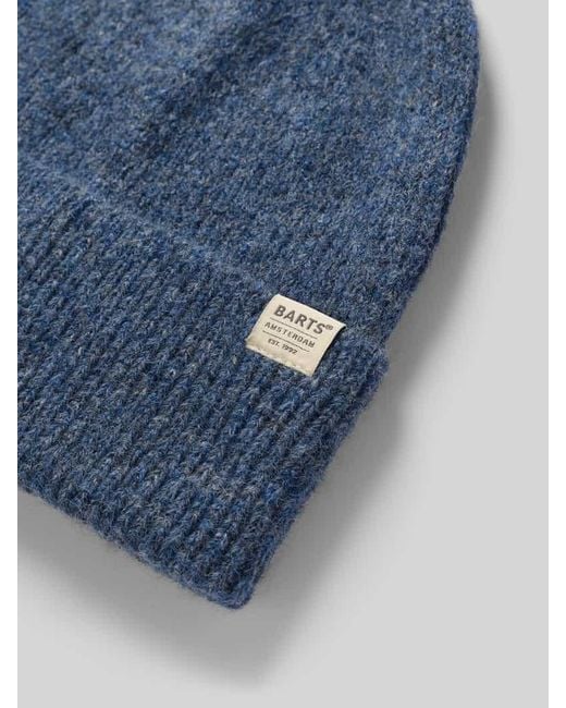 Barts Beanie mit Umschlag und Label-Detail Modell 'Willian' in Blue für Herren