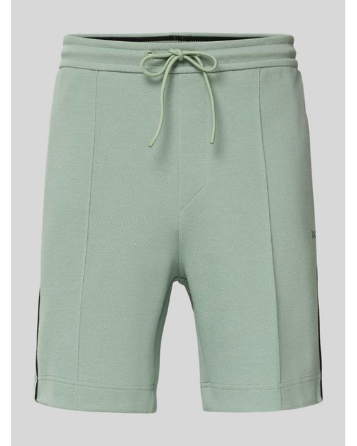 Boss Regular Fit Sweatshorts Van Katoenmix Model 'Jt_Join Headlo' in het Green voor heren