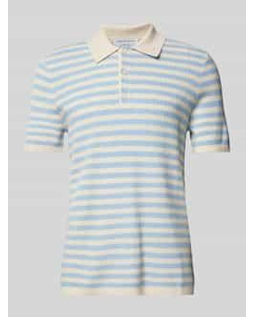 Tiger Of Sweden Regular Fit Poloshirt Met Structuurmotief in het Blue voor heren