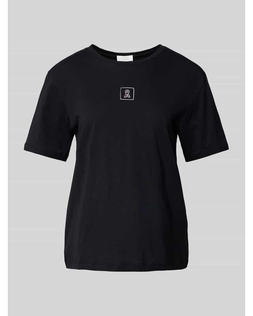 ARMEDANGELS Black T-Shirt mit Label-Stitching Modell 'MAARLA'