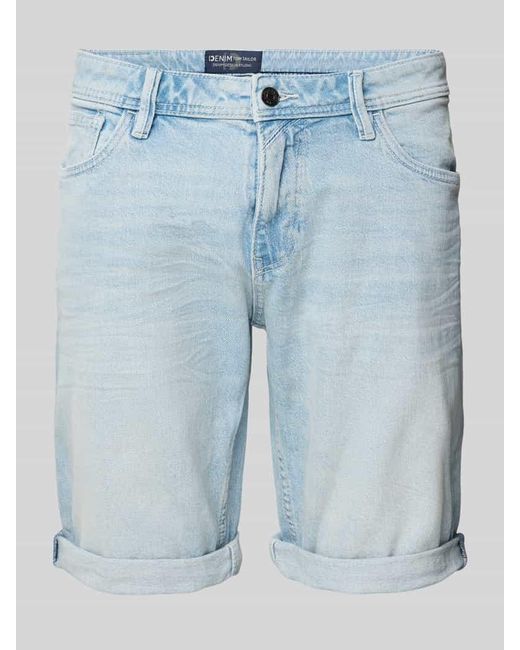 Tom Tailor Slim Fit Bermudas aus Baumwoll-Mix Modell 'PIERS' in Blue für Herren