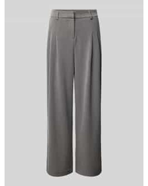 MSCH Copenhagen Baggy Fit Stoffen Broek Met Plooien, Model 'Henrika' in het Gray