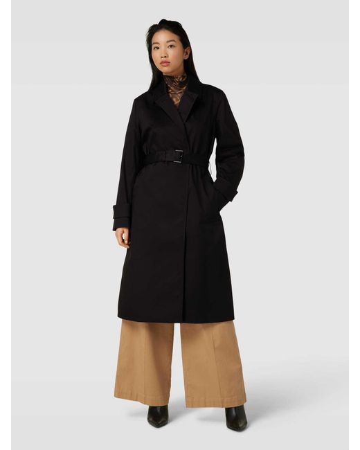 Calvin Klein Black Trenchcoat mit Taillengürtel