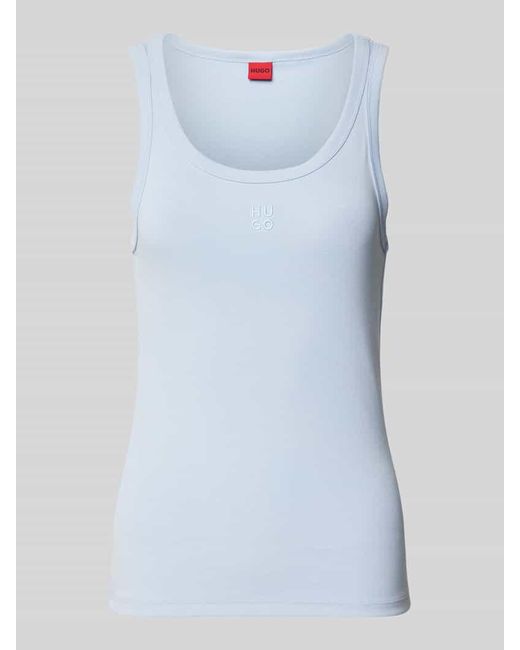 HUGO Blue Tanktop mit Label-Stitching Modell 'Datamia'