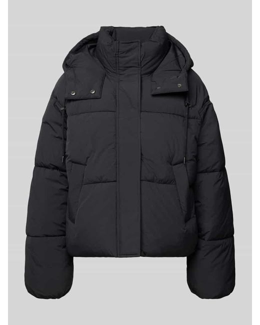 ONLY Black Boxy Fit Steppjacke Mit Kapuze Modell 'Hope'