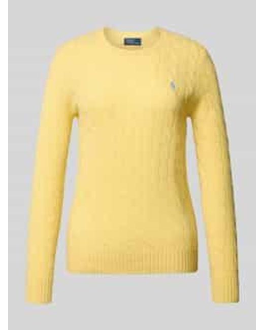 Polo Ralph Lauren Gebreide Pullover Van Een Mix Van Wol En Kasjmier, Model 'Julianna' in het Yellow