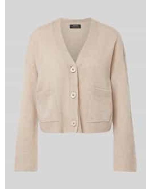 Marc Cain Kasjmier Cardigan Met Opgestikte Zakken in het Natural