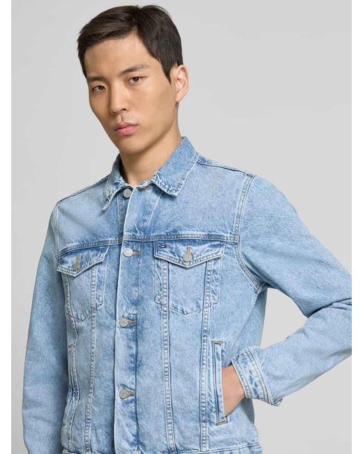 Tommy Hilfiger Regular Fit Jeansjacke aus reiner Baumwolle in Blue für Herren