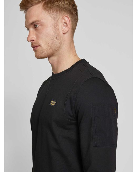PME LEGEND Sweatshirt Met Labeldetail in het Black voor heren