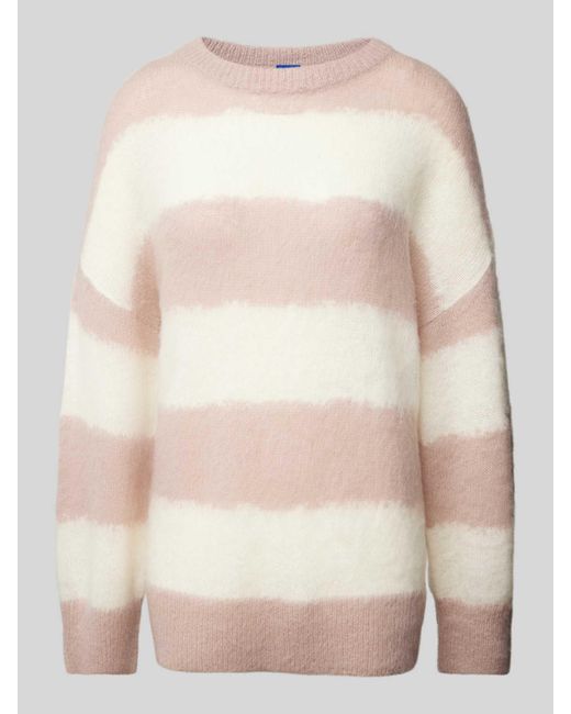 HUGO Gebreide Pullover Met Extra Brede Schouders in het Natural