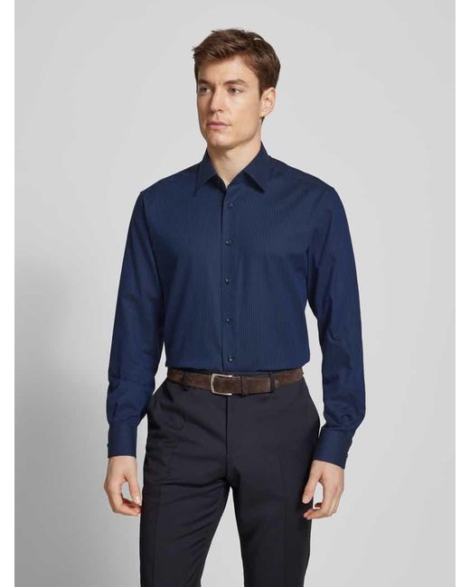 Eterna Modern Fit Business-Hemd Mit Kentkragen in Blue für Herren