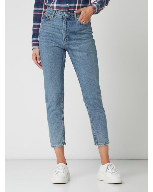 Review Skinny Mom Fit Jeans aus Baumwolle in Blau | Lyst DE