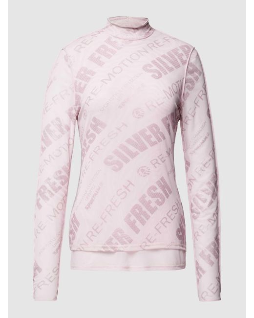 Sportalm Shirt Met Lange Mouwen Met All-over Motief in het Pink