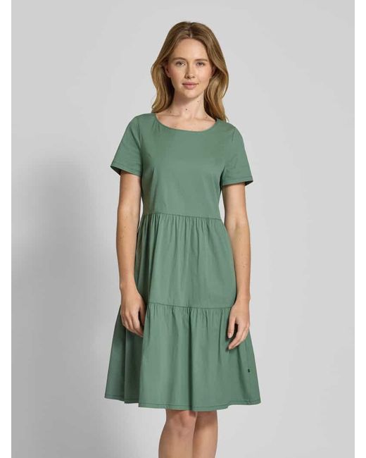 ROBE LÉGÈRE Green Knielanges Kleid im Stufen-Look