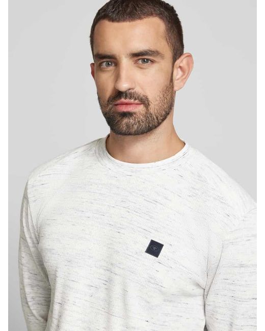 Tom Tailor Regular Fit Sweatshirt Aus Baumwoll-Mix in White für Herren