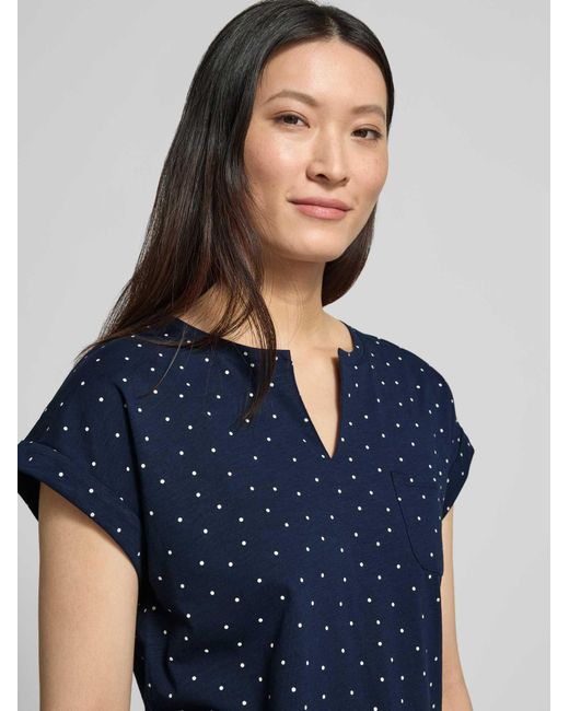 Freequent T-Shirt Met Borstzak Model 'Viva' in het Blue