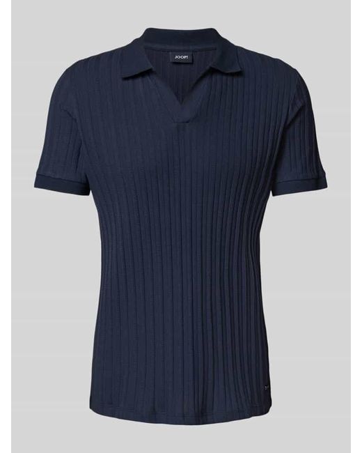 Joop! Poloshirt mit V-Ausschnitt Modell 'Baron' in Blue für Herren