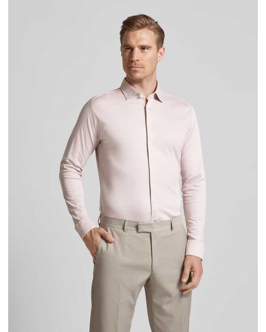 DESOTO Slim Fit Business-Hemd mit Kentkragen in Pink für Herren