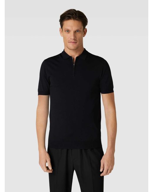 Antony Morato Poloshirt mit kurzer Reißverschlussleiste in Black für Herren