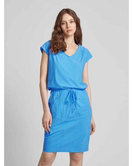 RAFFAELLO ROSSI Blue Knielanges Kleid mit Schnürrung Modell 'GIRA'