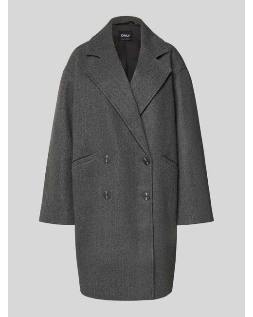 ONLY Oversized Lange Jas Met Reverskraag, Model 'Blake' in het Gray