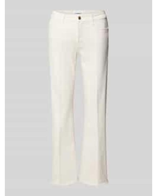 Cambio Regular Fit Jeans Met Verkort Model in het White