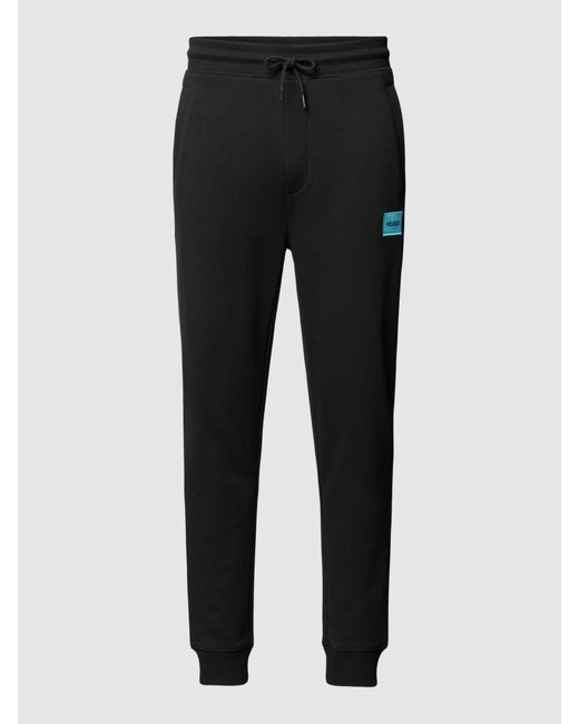 HUGO Sweatpants Met Labelpatch in het Black voor heren