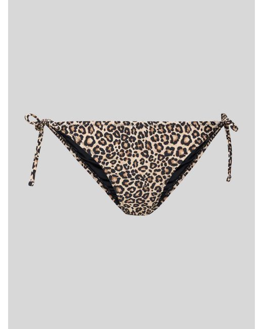 Jake*s Bikinibroekje Met Vetersluiting Opzij in het Metallic