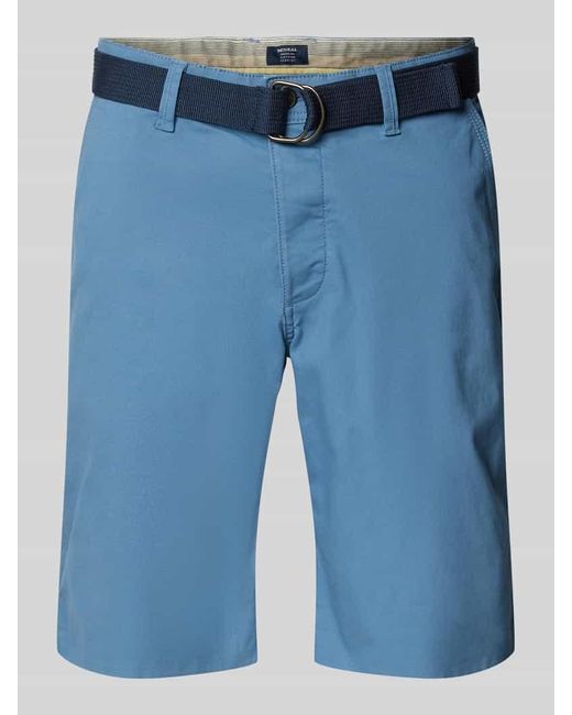 Mcneal Slim Fit Shorts mit Gürtel in Blue für Herren