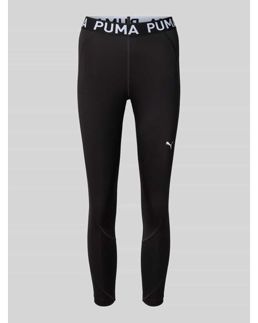 PUMA Black Leggings mit Logo-Print Modell 'Strong'