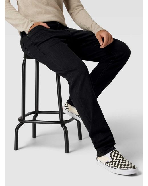 Jack & Jones Comfort Fit Jeans in unifarbenem Design Modell 'MIKE' in Black für Herren