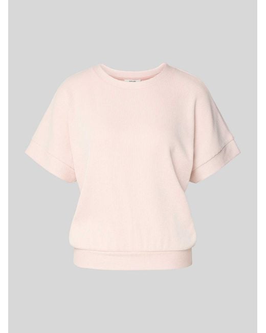 Opus Sweatshirt Met 1/2-Mouwen Model 'Gimos' in het Pink