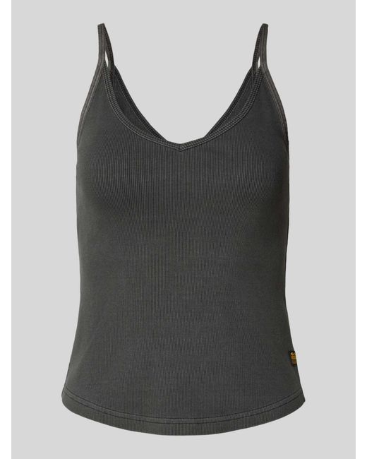 G-Star Top Met Bandjes En V-Hals in het Black