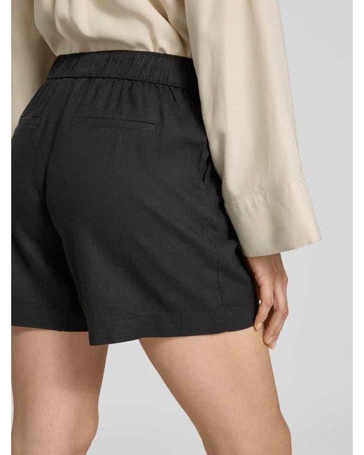 S.oliver Black Relaxed Fit Shorts aus Leinen-Viskose-Mix