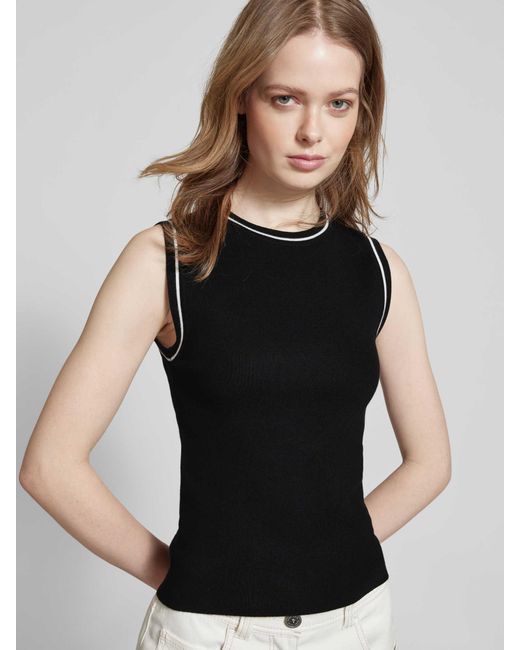 ZABAIONE Tanktop Met Ribboorden in het Black