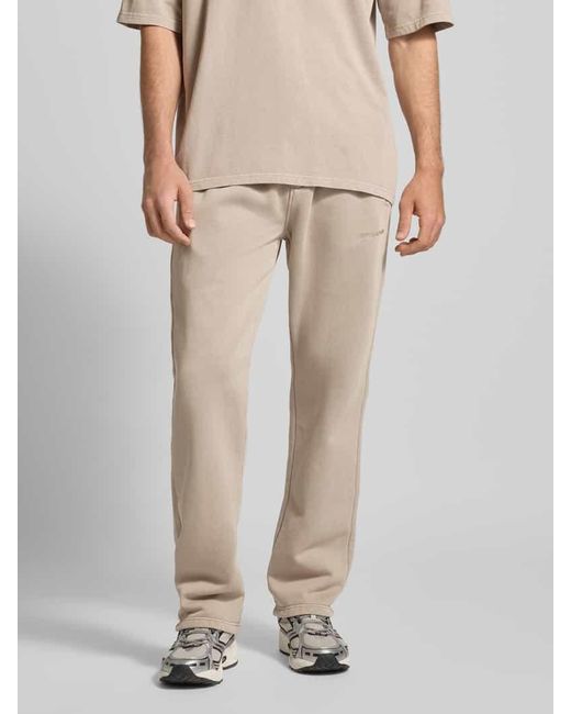 PEGADOR Sweathose mit elastischem Bund in Natural für Herren