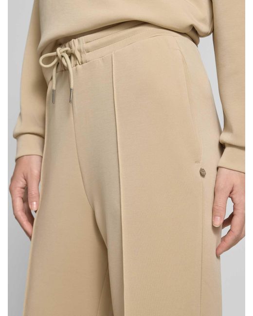 Scotch & Soda Sweatpants Met Siernaad En Elastische Band in het Natural
